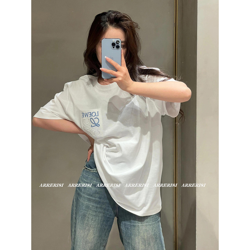Top-Notch on the Market~26 New Models of Loose-Fitting Short-Sleeve Casual Fashion Versatile Trendy Brand Pure Cotton T-Shirts with Embroidered Logo