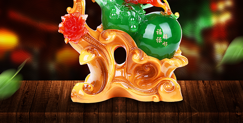 Lucky gourd trang trí văn phòng phòng khách máy tính để bàn sáng tạo trang trí nội thất phong thủy thủ công đồ đạc trong