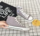 Giày cao gót đế xuồng cao gót Gaobang nữ sinh viên Hàn Quốc hoang dã 2019 phẳng mùa hè Giày nhỏ màu trắng nhỏ Giày vải đường phố - Plimsolls