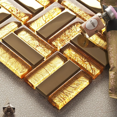 KASARO Стеклянная мозаика из нержавеющей стали на стену, зеркальный эффект