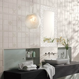 KASARO Белая стеклянная мраморная мозаика, самоклеющаяся головоломка на стену