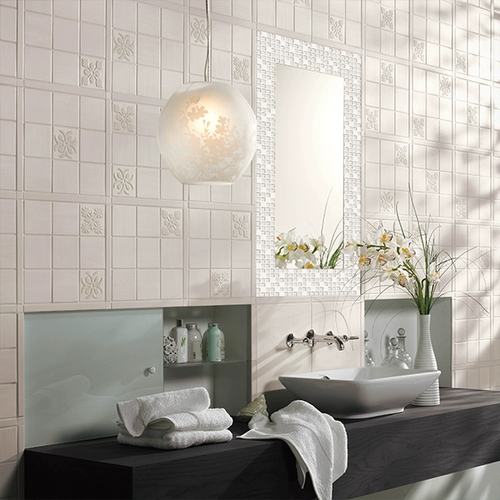 KASARO Белая стеклянная мраморная мозаика, самоклеющаяся головоломка на стену