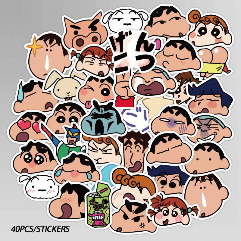 40 sheets of crayons small new hand ledger stickers South Korean Teenage Girl Wind Hand Ledger Photo of Cute Diary Phone Sticker