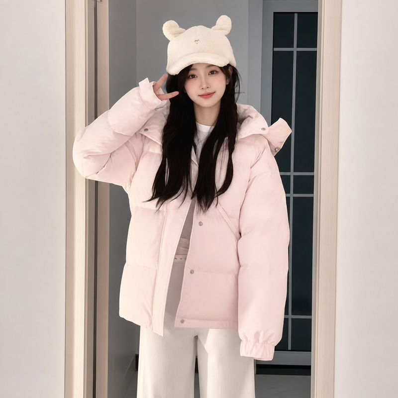 Hei down Jacket for Men and Women, Short Style, Winter 2026 New Model, Korean Version, Thickened, for Petite Sizes, Hooded, Loose Fit, Couple Style, Chinese Style Hei down Jacket for Men and Women, Short Style, Winter 2026 New Model, Korean Version, Thickened, for Petite Sizes, Hooded, Loose Fit, Couple Style, Chinese Style