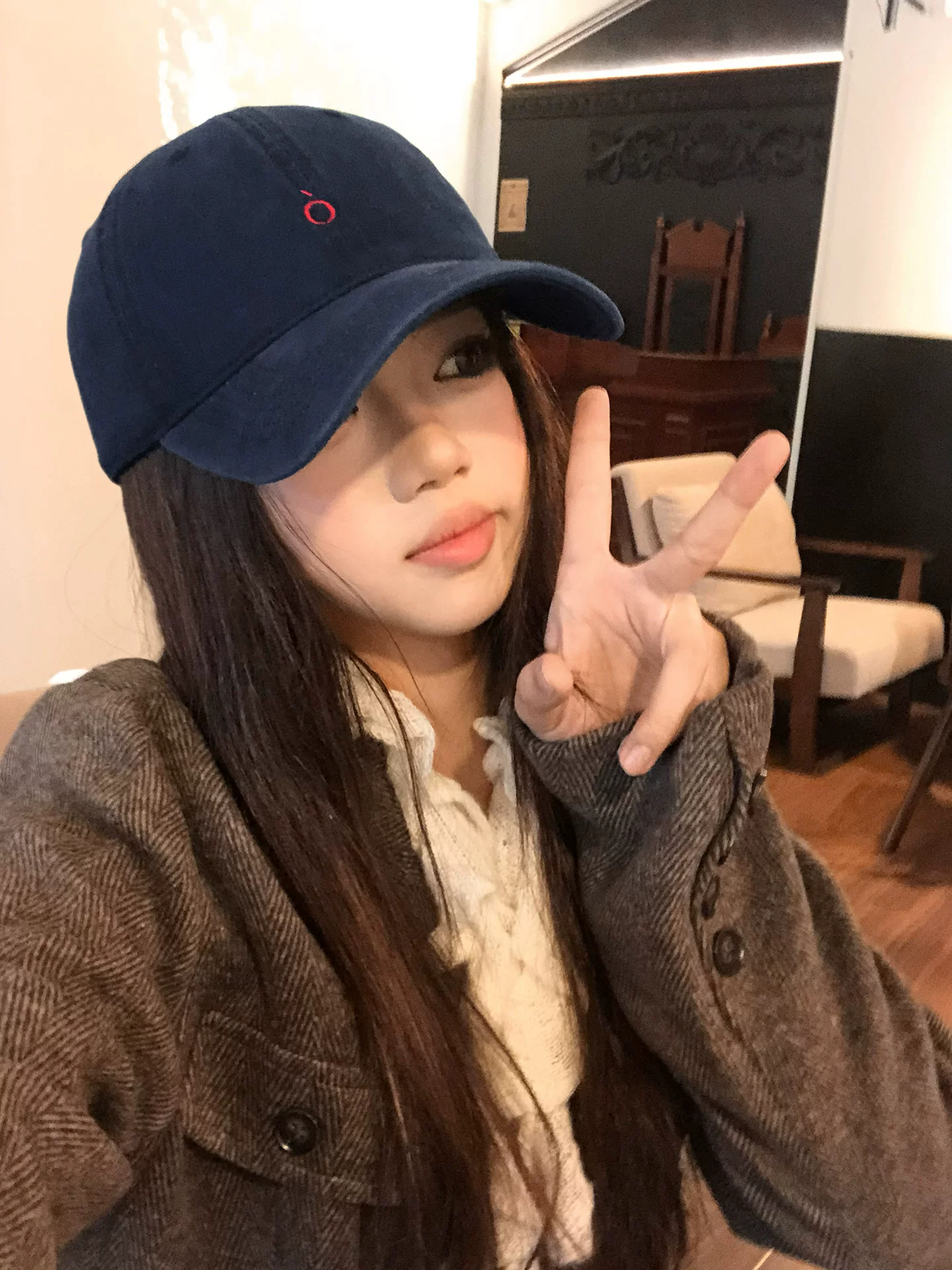 Женская бейсболка Zhang Jingyi 2026 нового корейского стиля: мягкая верхняя часть, широкая поляна, большое лицо, маленький ласточкин язычок, модная