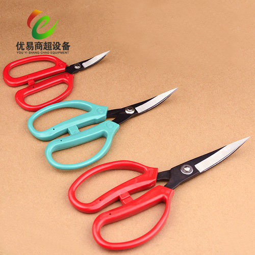 Curved scissors Industrial curved scissors Curved scalp leather scissors Rubber trimming scissors Warped head scissors Leather shoes factory sole trimming scissors