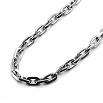 LUXTA original arc chain arc chain three-dimensional titanium steel plated platinum necklace clavicle chain European and American trendy brand hip-hop