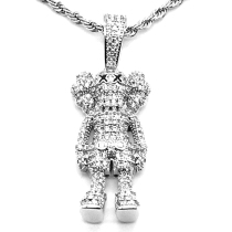 doll Pendant doll Pendant hip hop cartoon Sesame Street full diamond trendy man and woman trendy necklace accessories Europe and America