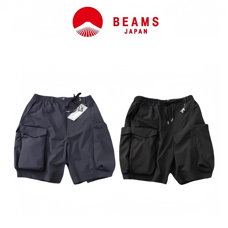 [in Stock] Beams Null Tokyo 25Ss Special Collaboration Large Pocket Loose Shorts Beach Shorts Trendy
