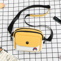  Messenger bag female net red canvas bag College student class shoulder bag simple all-match casual backpack womens small square bag