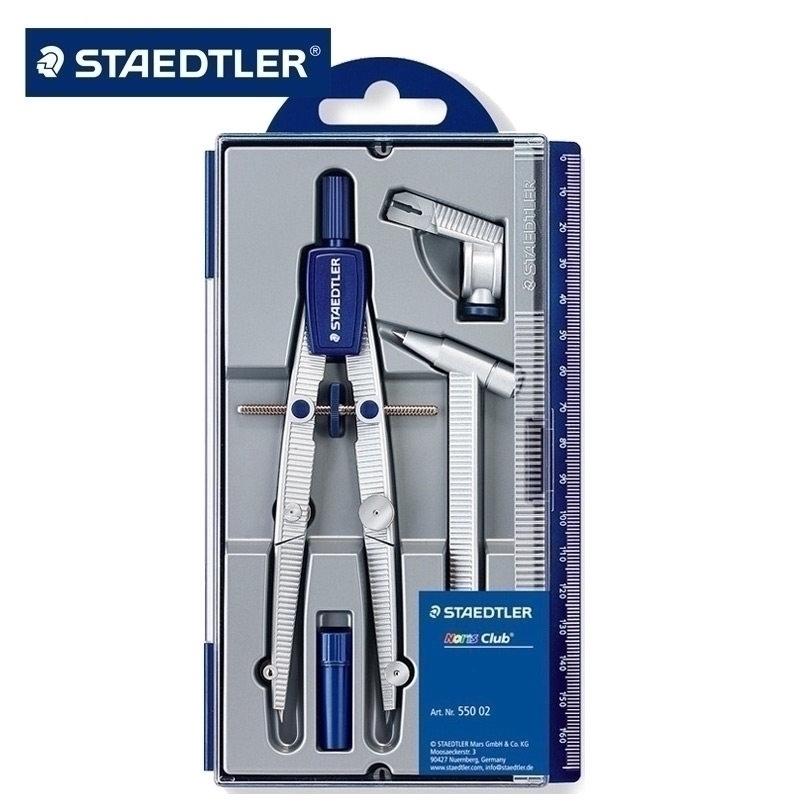 German Sched Building Compasses Suits 550 aluminum alloy Clamp Needle Tube Pen Pencil core student design drawing sleeve ruler