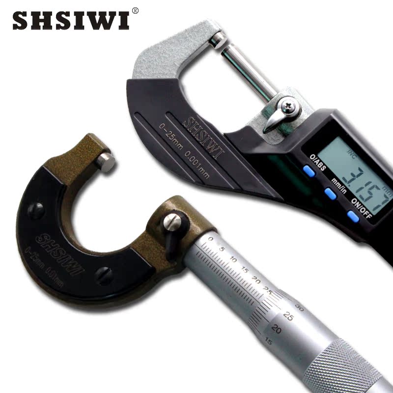 Thought to digital display micrometer 0-25 25-50 50-75 mechanical micrometer electronic outer diameter micrometer