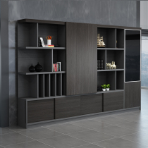 Panel File Cabinet Boss Office Background Cabinet Guangdong Panel File Cabinet Wooden Locker