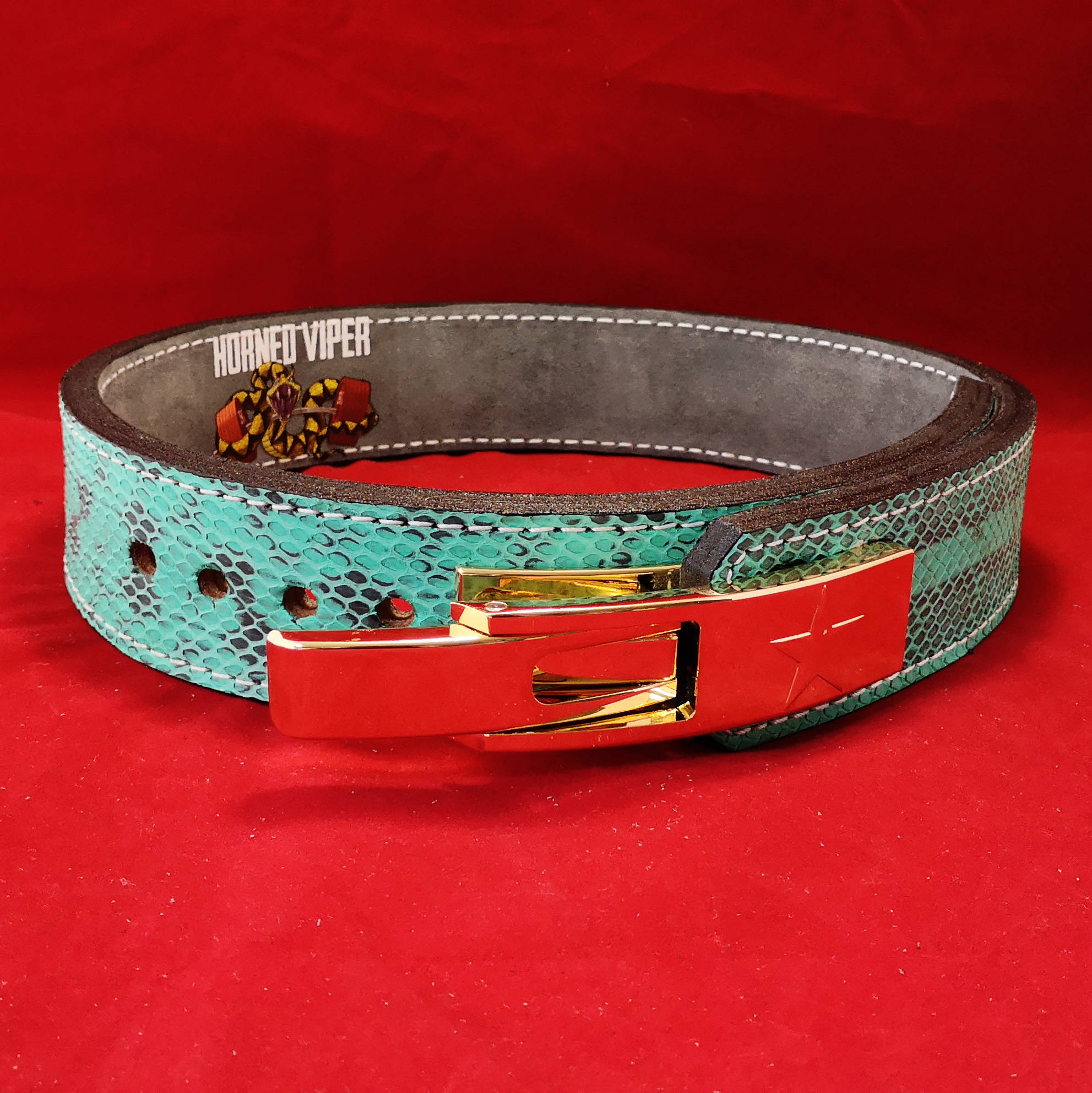Corner Viper Real Snake Skin Lady Power Lift Belt Sleeper push up bridge belt green blue Black brocade Snake Leather made 6cm Width