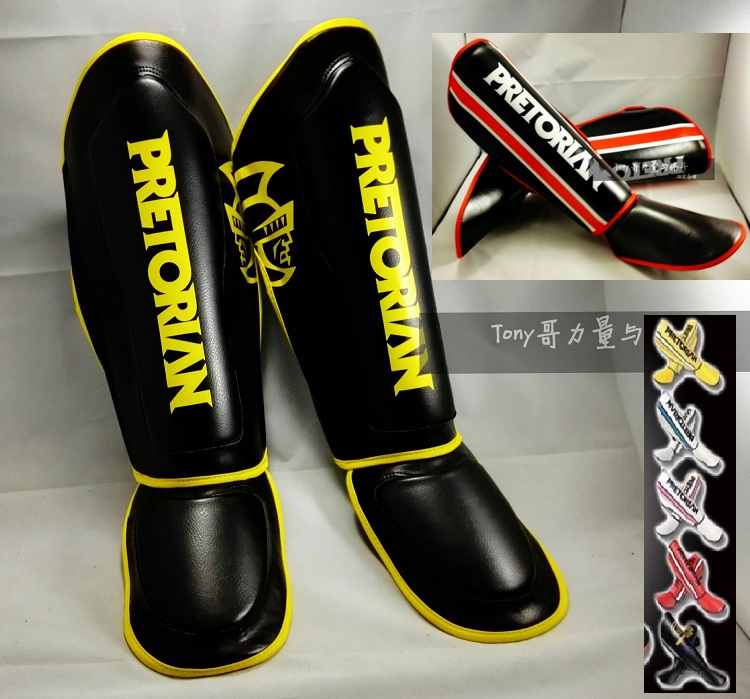Brazilian PRETORIAN muay thai leg guards shin guards calf Sanda fight conjoined instep training protective gear