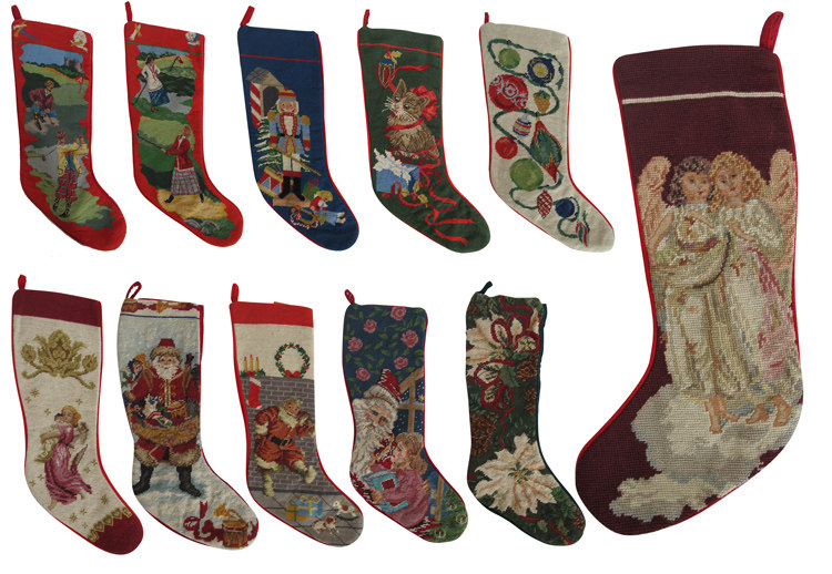 Crown Back Garden] export europe and america all wool hand embroidered country Christmas socks collection]