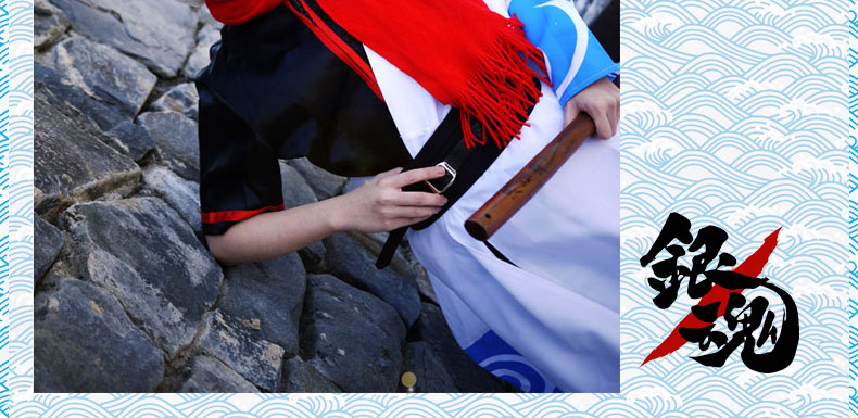Bạc linh hồn bạc sang trắng đêm ngã ba 坂 田 银 时 cosplay quần áo anime nam toàn bộ quần áo đồ hầu nữ