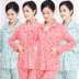 Bộ đồ ngủ cho mẹ dài tay cotton mùa xuân và mùa thu và mẫu mùa đông XL Mẹ chồng trung niên phục vụ nhà mùa hè phù hợp với người già thời trang nữ Bộ Pajama