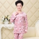 Đồ ngủ nữ trung niên xuân hè thu đông cotton dài tay trung niên mẹ phục vụ nhà mùa hè XL phù hợp với người cao tuổi