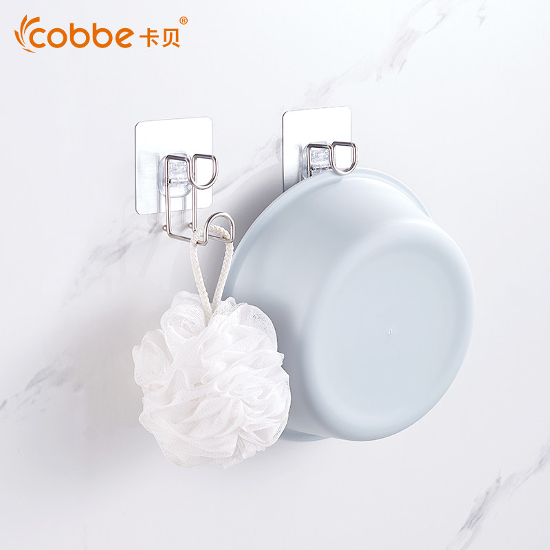 Hook strong adhesive hook Adhesive door rear hook Kitchen wall hanging hole-free hanging hook Wall load-bearing coat hook