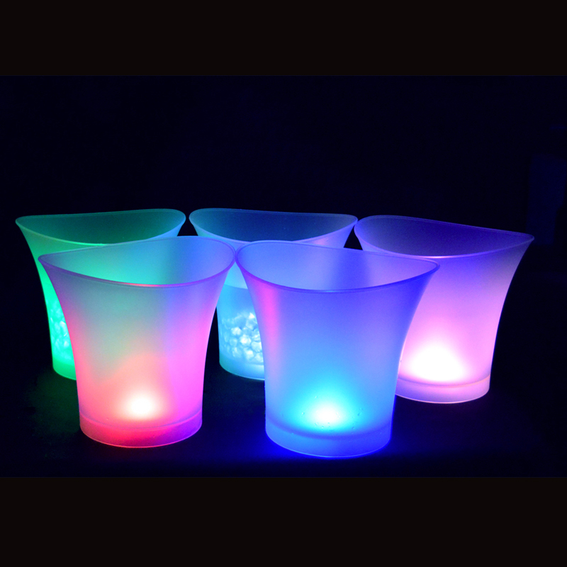 Led Luminous Ice Bucket Bar Creativity KTV Beer Barrel Cocktail Rack Red Wine Champagne Barrel Luminous Acrylic Resistant