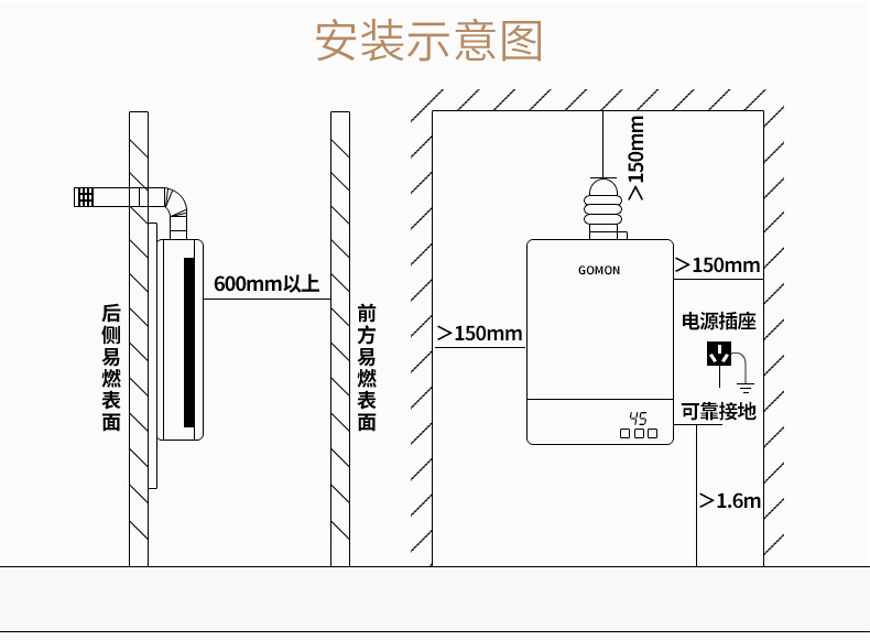 Máy nước nóng khí Gomon / ray JSQ26-ES nhà có sức cản gió cao câm nhiệt độ không đổi dễ dàng để làm sạch 13L / 13 lít - Máy đun nước may nuoc nong solahart