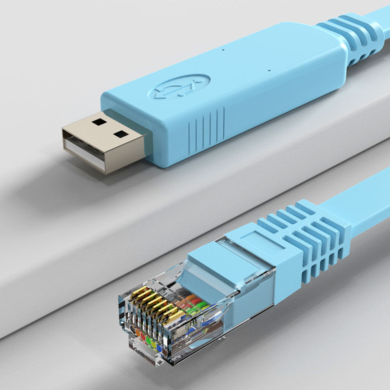 Giao diện cáp mạng USB sang RJ45 Bảng điều khiển Điều khiển công tắc dòng gỡ lỗi của Cisco Đường truyền tải cổng mạng 8P đầu chuyển usb sang 3.5 đầu nối micro usb
