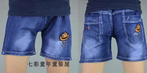 Trai quần short denim mùa hè mỏng quần áo trẻ em đàn hồi lỏng trẻ em của quần nóng trong cậu bé lớn cậu bé năm quần thủy triều hoang dã