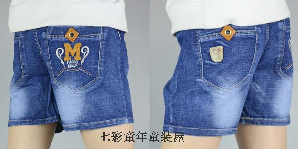 Quần áo trẻ em cậu bé quần short denim mùa hè mới mỏng phần quần âu Hàn Quốc phiên bản của năm quần 3 quần đàn hồi bãi biển quần