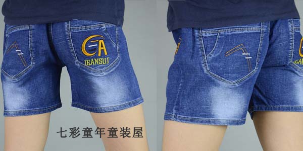 Trai quần short denim mùa hè mỏng quần áo trẻ em đàn hồi lỏng trẻ em của quần nóng trong cậu bé lớn cậu bé năm quần thủy triều hoang dã