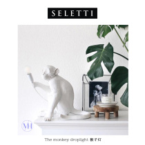 Authentic Italian Seletti Classic Monkey Lights Chandlers Wall Lights landed black and white lamps