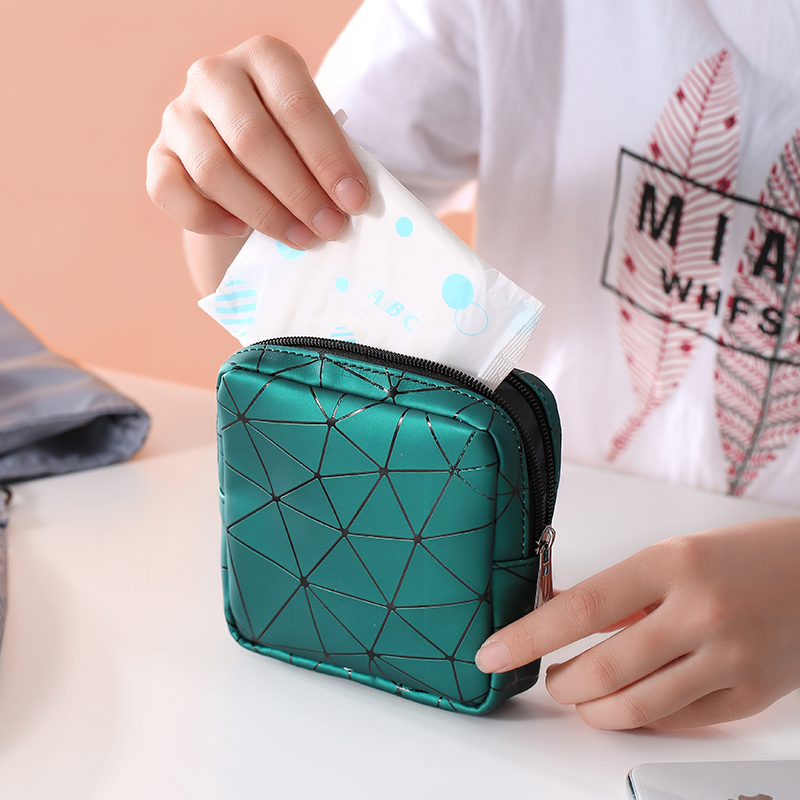 Sanitary Cotton Aunt Towel Containing Bag Portable Cute Large Capacity Girl's Heart Aunt Bag Moon Bag Sanitary Cotton Bag