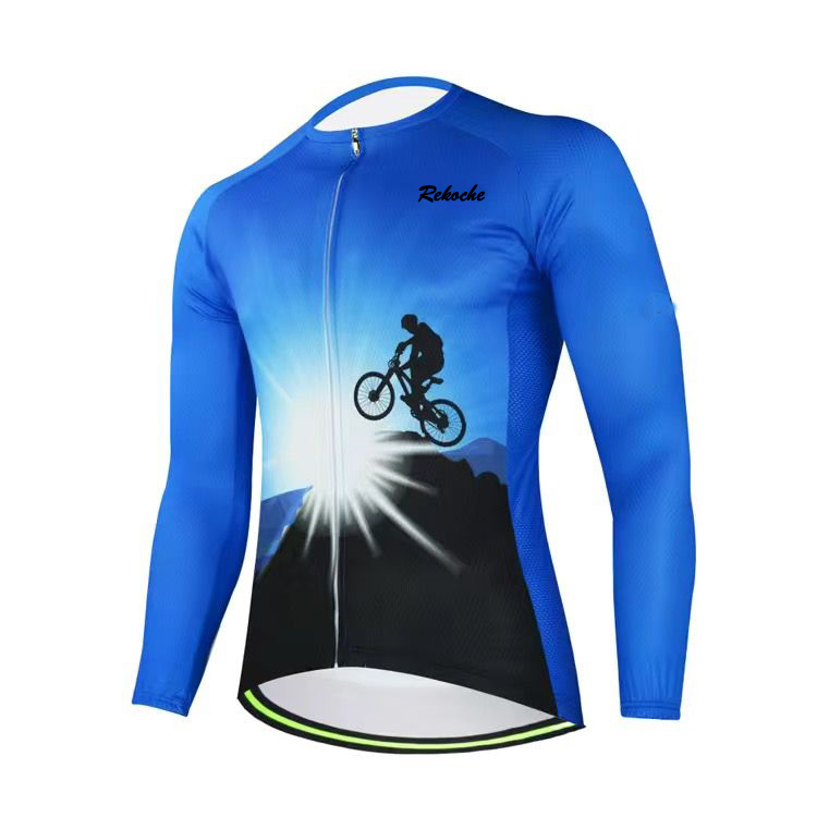 2022 new Tour de France Bike Mountaineering Car Spring Summer Thin men's long sleeve riding suit perspiration and breathable speed dry