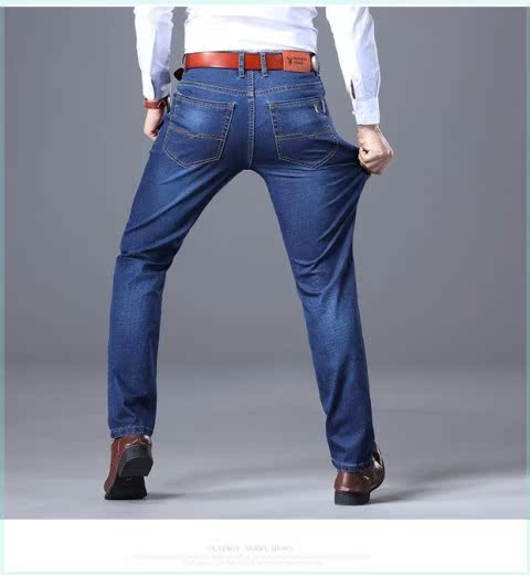 Quần jean nam Dude skinny nam mùa hè Slim Summer Straight Casual Loose Spring and Summer Quần - Quần jean quần nam đẹp