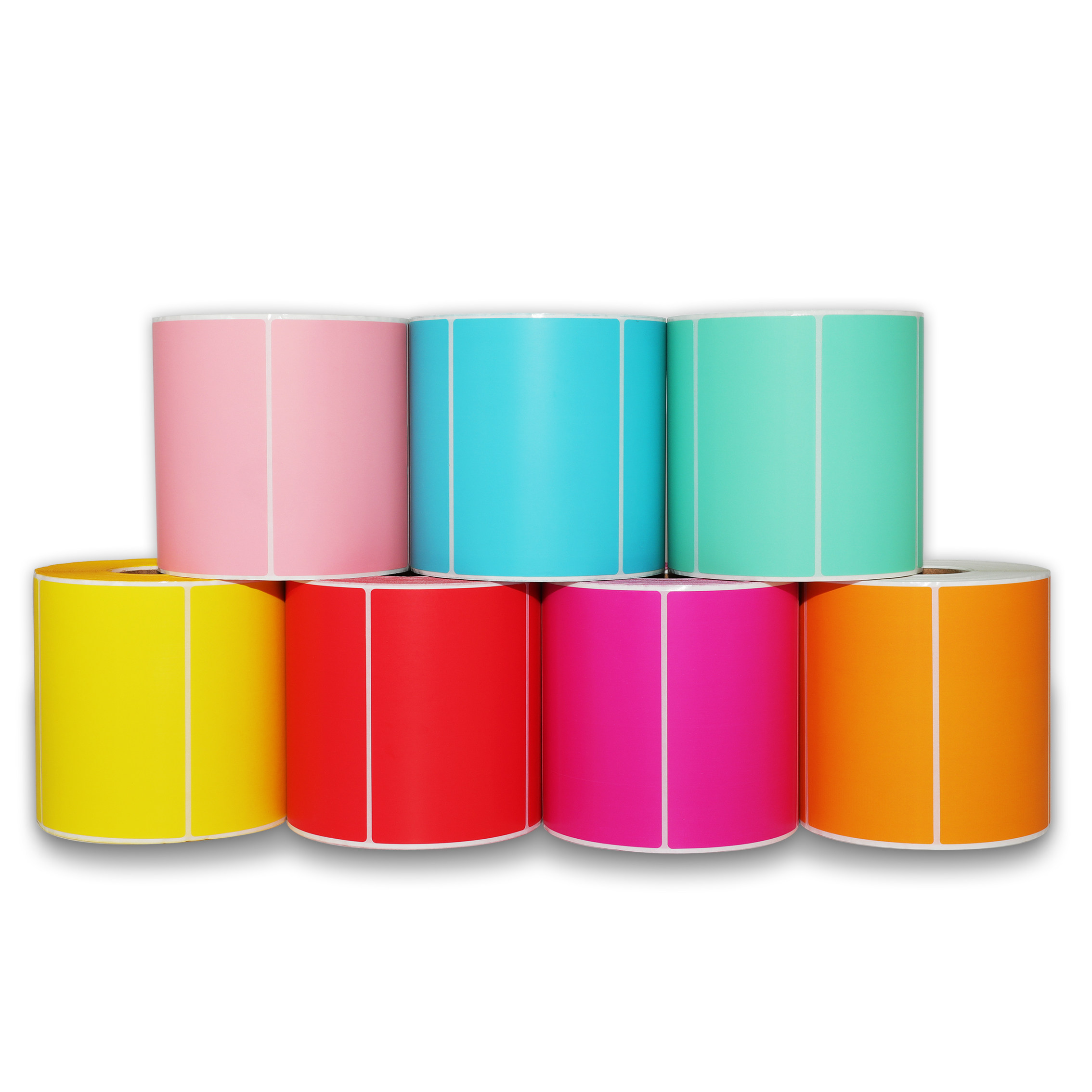 Color coated paper red, yellow, green and blue self-adhesive classification label printer barcode food sample label 60