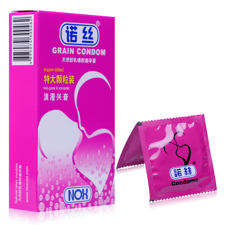 诺丝超薄润滑大颗粒避孕套12只装 安全套套 男女成人情趣性用品