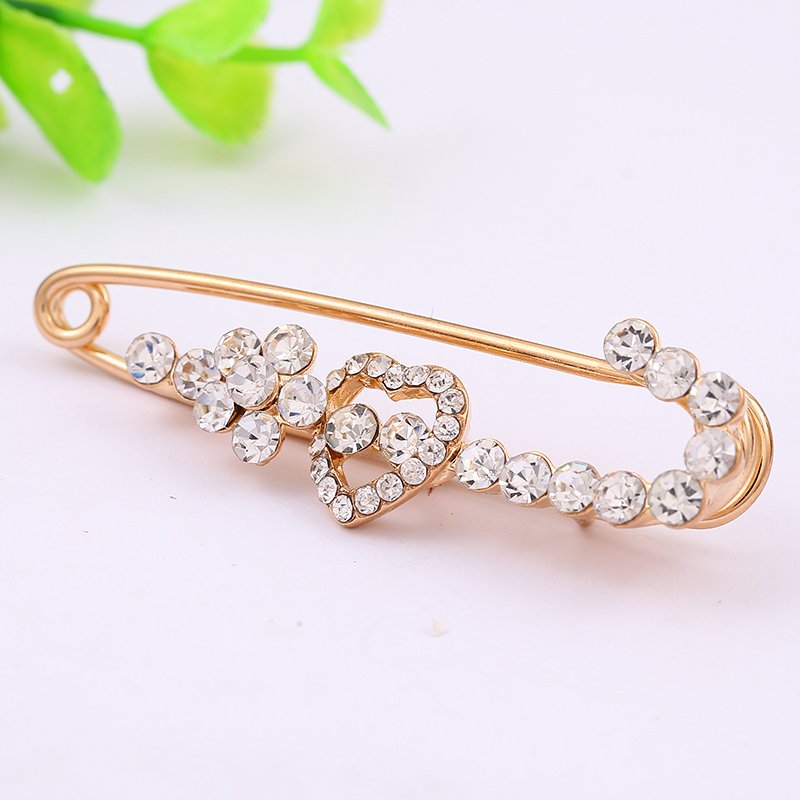 Trâm cài trâm cài pin lớn khóa khăn quàng cổ áo len áo len trâm cài khăn lụa nữ có khóa trâm cài áo cao cấp