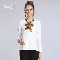 2019 New autumn professional long sleeve pregnant women shirt womens coat cotton pregnancy work White overwear shirt tide