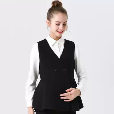 Autumn and winter clothes New pregnant women professional wild short vest vest vest pregnancy black business tooling interview vest coat women