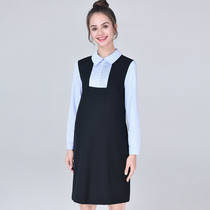 Pregnant womens clothing 2021 Spring and Autumn new long sleeve pregnant womens professional tooling interview work long skirt