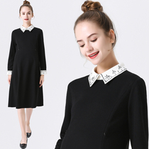 Pregnant womens clothing autumn and winter clothing pregnant womens long business career interview work wear pregnancy skirt tide