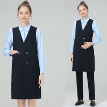 Maternity wear spring and autumn new mid-length commuting professional interview formal wear work pregnancy vest womens sleeveless vest