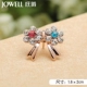 Một vận chuyển rhinestone áo sơ mi cổ áo pin khóa cổ áo hoa cổ áo gai ngựa kim cổ áo khóa bướm nhỏ cổ áo kim nhỏ trâm cai ao