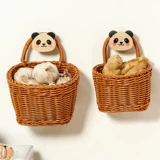 阿德农家 Скандинавская плетеная корзина, кухонная корзина для хранения имбиря и чеснока, настенная подвесная корзина, бамбуковая плетеная маленькая цветочная корзина, кухонная утварь, декоративная подвесная корзина