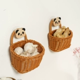 阿德农家 Скандинавская плетеная корзина, кухонная корзина для хранения имбиря и чеснока, настенная подвесная корзина, бамбуковая плетеная маленькая цветочная корзина, кухонная утварь, декоративная подвесная корзина