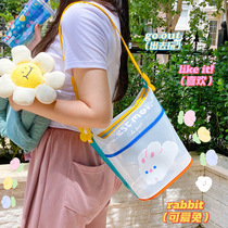 Shoulder Bag female large capacity summer niche design sports commuter students ins cute transparent bag shoulder bag