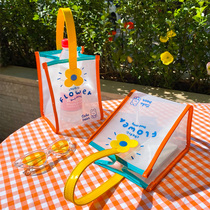 Waterproof handbag Women summer mini work niche transparent handbag pvc small bag net red ins Wind jelly bag