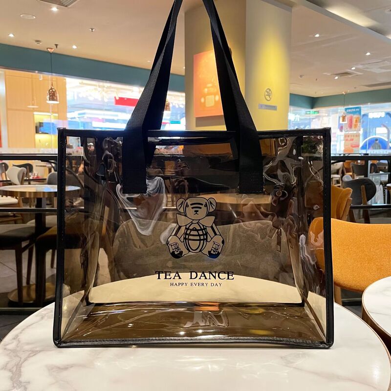 Large-Capacity Jelly Bag Swimming Pvc Transparent Handbag Outing Tote Bag Women's Waterproof Shoulder Bag Beach Bag Large-Capacity Jelly Bag Swimming Pvc Transparent Handbag Outing Tote Bag Women's Waterproof Shoulder Bag Beach Bag