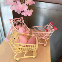 Beauty makeup egg shelf trolley ins Wind girl heart lipstick cosmetics desktop storage ornaments makeup egg shelf