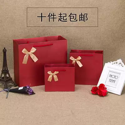 Holiday wedding gift bag small large high-grade hand paper bag wedding bag wedding bag rectangular Mid-Autumn Festival gift bag